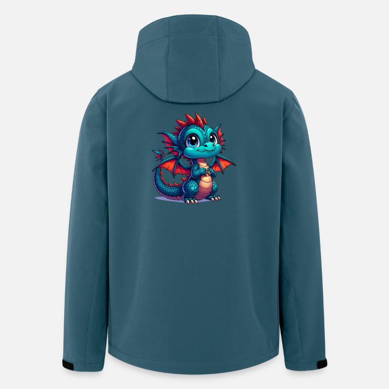 Drache - Recycelte Männer Softshell-Jacke von Stanley/Stella - Dunkles Petrol