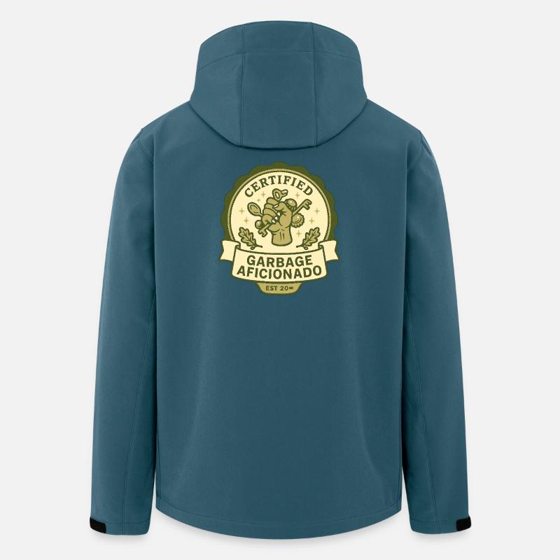 Certified Garbage Aficionado - Recycelte Männer Softshell-Jacke von Stanley/Stella - Dunkles Petrol