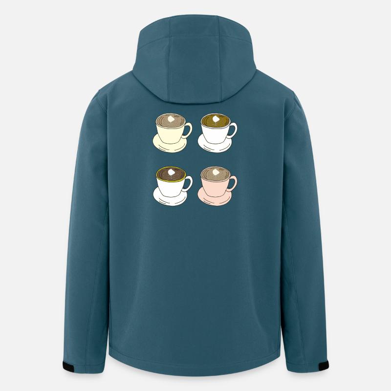 Coffee Cups Quartet - Men’s Recycled Softshell Jacket by Stanley/Stella - stargazer