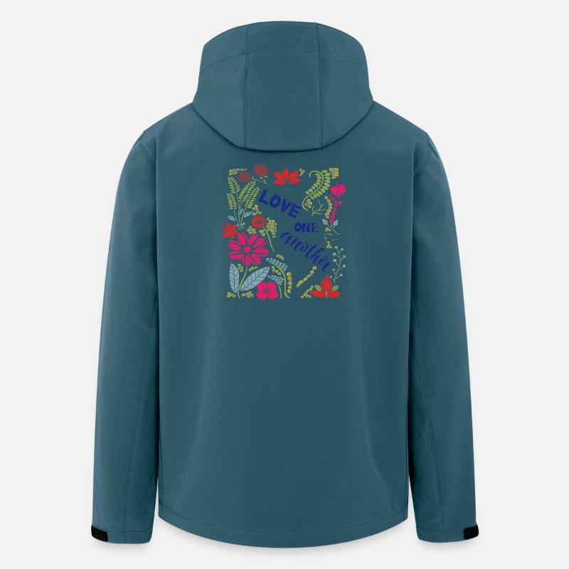 Love One Another   - Recycelte Männer Softshell-Jacke von Stanley/Stella - Dunkles Petrol