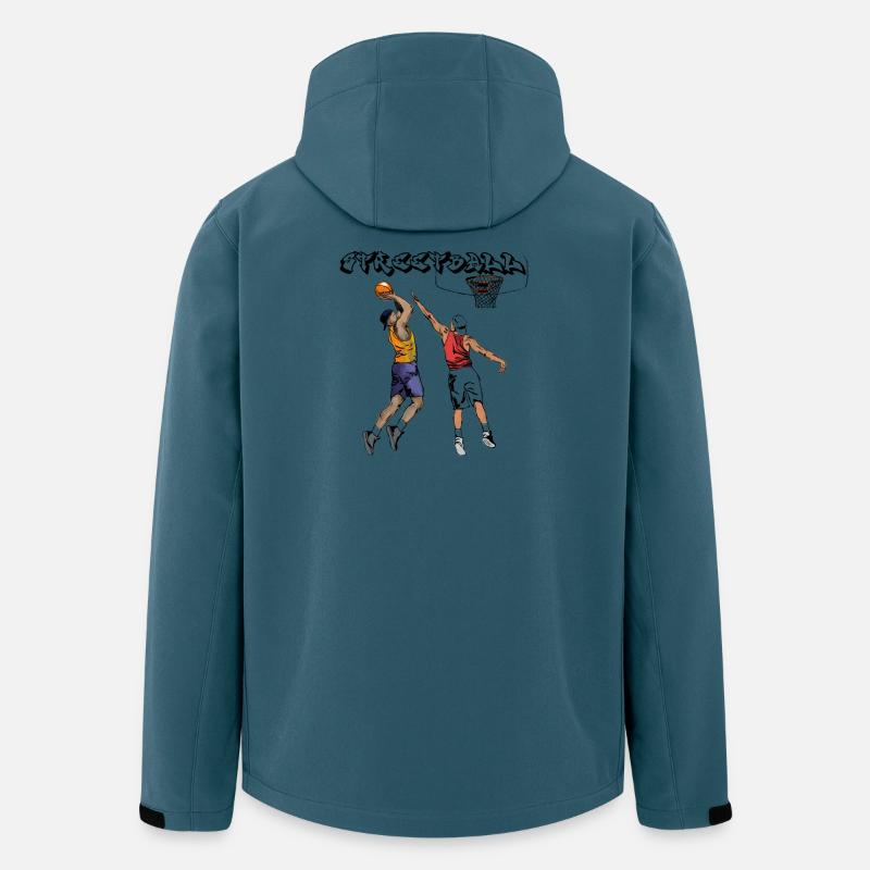 Basketball Kampfgeist Illustration - Recycelte Männer Softshell-Jacke von Stanley/Stella - Dunkles Petrol