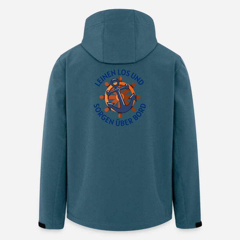 Leinen Los und Sorgen Über Bord - Recycelte Männer Softshell-Jacke von Stanley/Stella - Dunkles Petrol