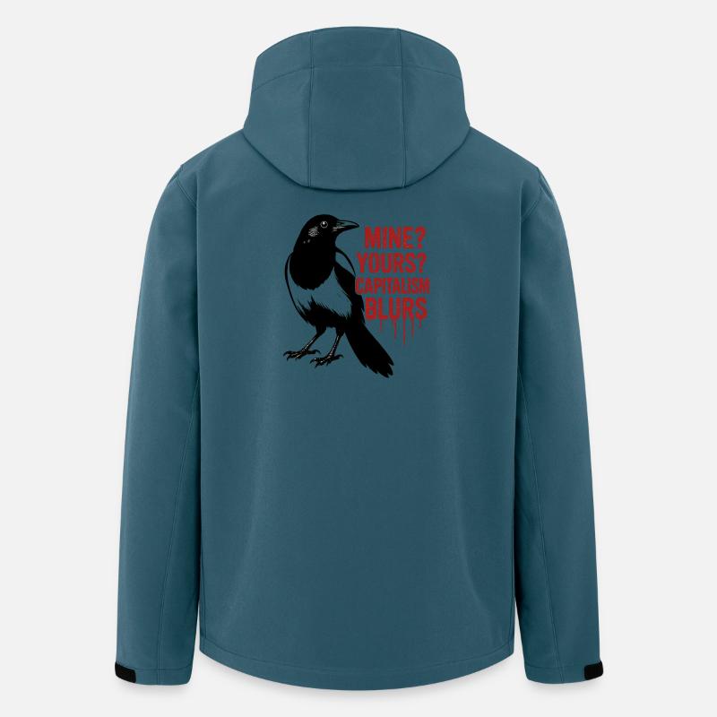 Elster gegen Kapitalismus - Recycelte Männer Softshell-Jacke von Stanley/Stella - Dunkles Petrol