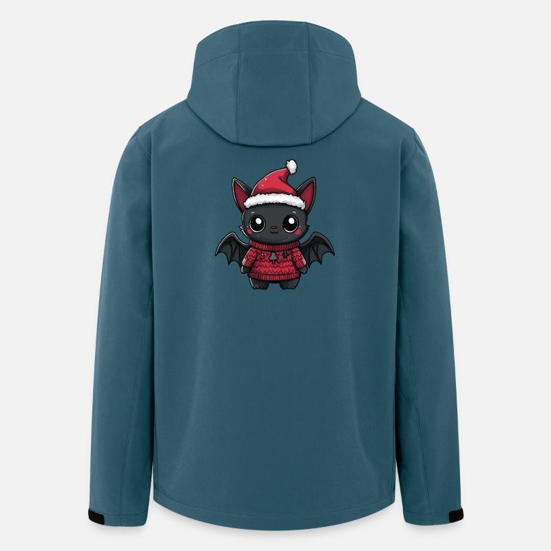 Fledermaus Weihnachten - Recycelte Männer Softshell-Jacke von Stanley/Stella - Dunkles Petrol