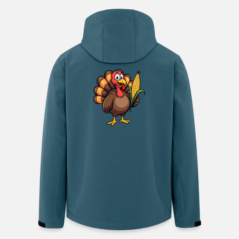 Thanksgiving Lustiger Thanksgiving Truthahn - Recycelte Männer Softshell-Jacke von Stanley/Stella - Dunkles Petrol