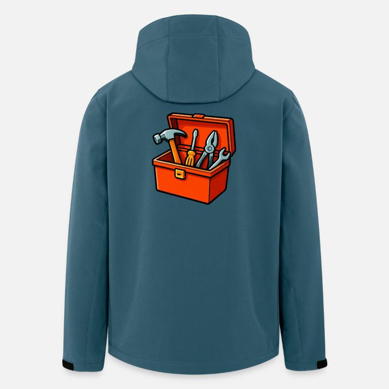 Toolbox - Veste softshell homme en polyester recyclé Stanley/Stella - bleu pétrole foncé