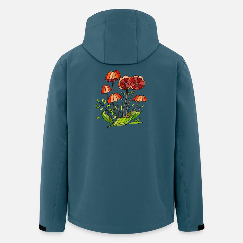 Blumen - Recycelte Männer Softshell-Jacke von Stanley/Stella - Dunkles Petrol