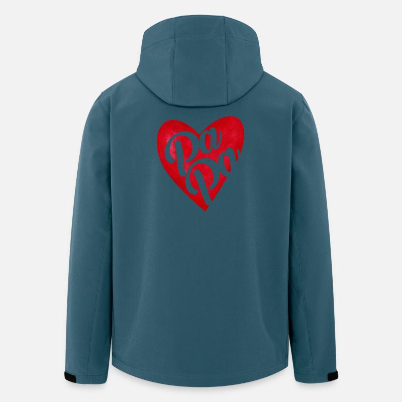 Red Heart Dad – Papa-Geschenk - Recycelte Männer Softshell-Jacke von Stanley/Stella - Dunkles Petrol