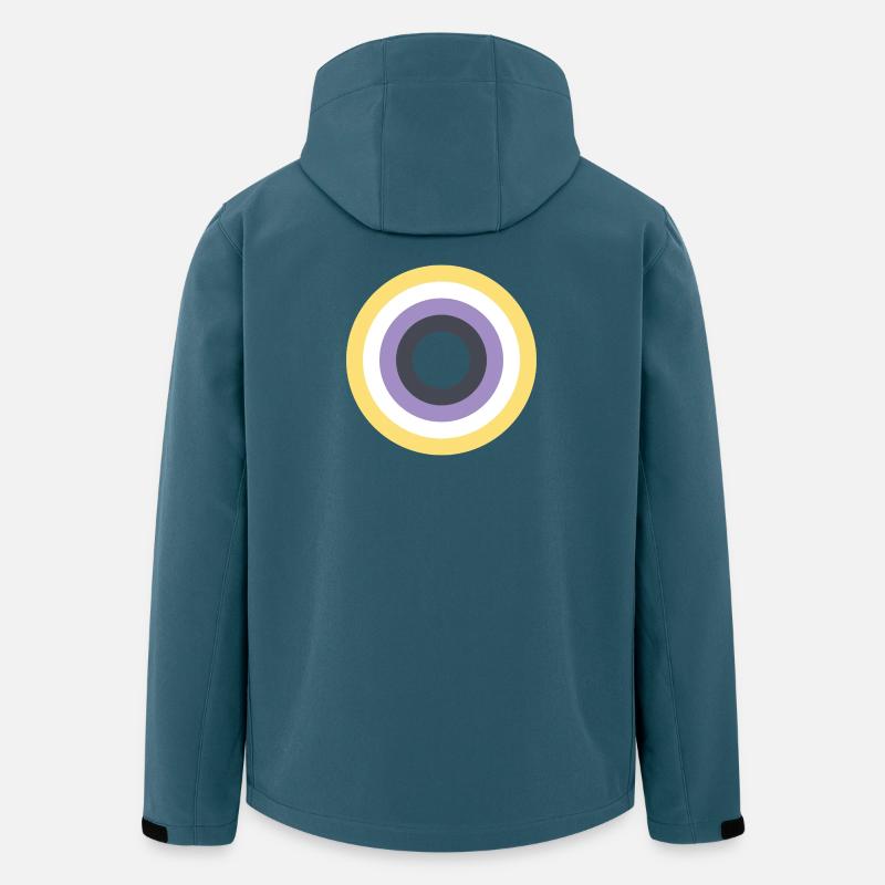 Concentric Ring Palette LGBTQ Non Binary - Men’s Recycled Softshell Jacket by Stanley/Stella - stargazer