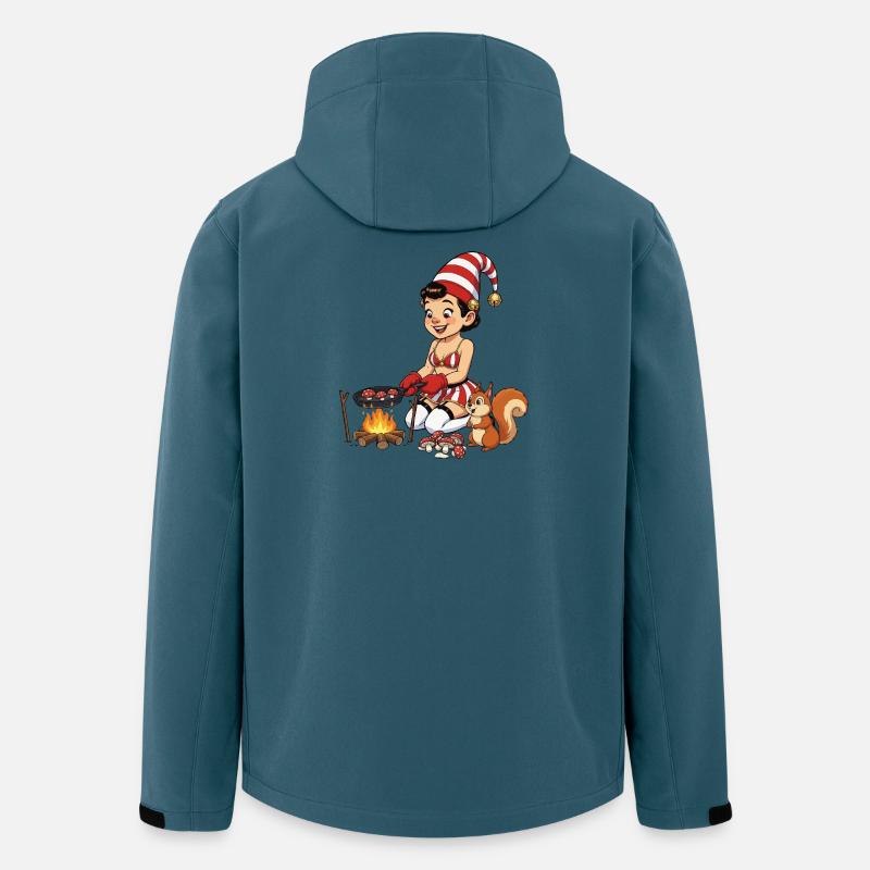 Leprechaun-Mädchen backt Pilze - Recycelte Männer Softshell-Jacke von Stanley/Stella - Dunkles Petrol