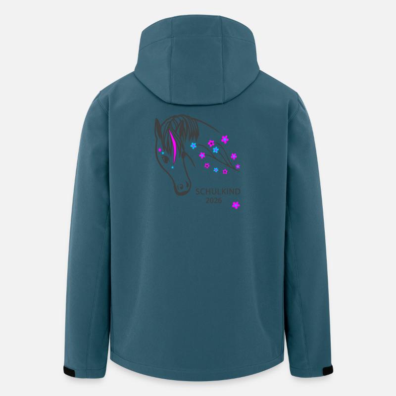 Cheval aux Fleurs 2026 Écolier - Veste softshell homme en polyester recyclé Stanley/Stella - bleu pétrole foncé