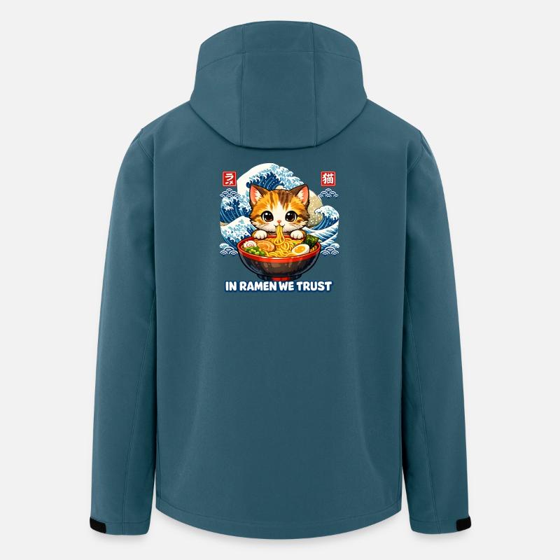 In Ramen We Trust Cat - Men’s Recycled Softshell Jacket by Stanley/Stella - stargazer