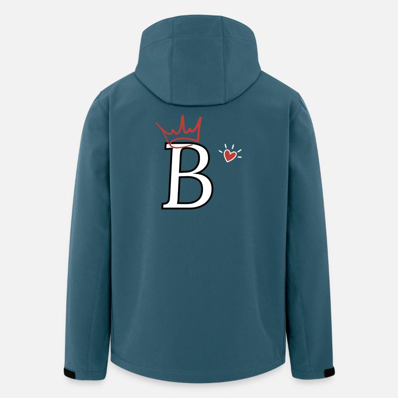 Buchstabe B Kronenherz - Recycelte Männer Softshell-Jacke von Stanley/Stella - Dunkles Petrol