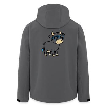 Cool Cow Sunglasses Casual Vector - Men’s Recycled Softshell Jacket by Stanley/Stella - stargazer - Back - AI Model Male 185 light (185cm)