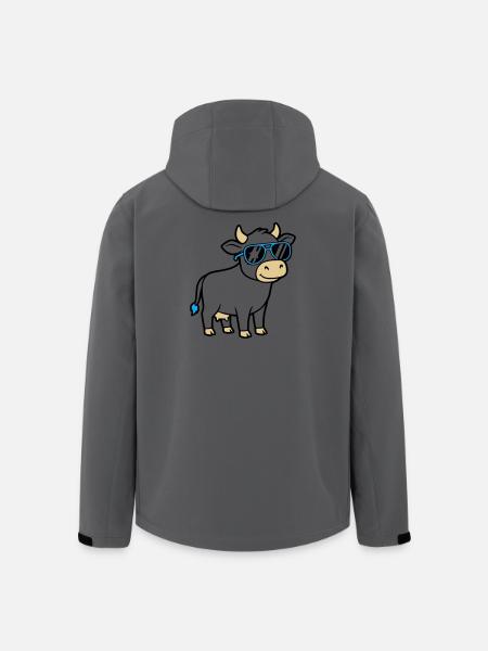 Cool Cow Sunglasses Casual Vector - Men’s Recycled Softshell Jacket by Stanley/Stella - stargazer