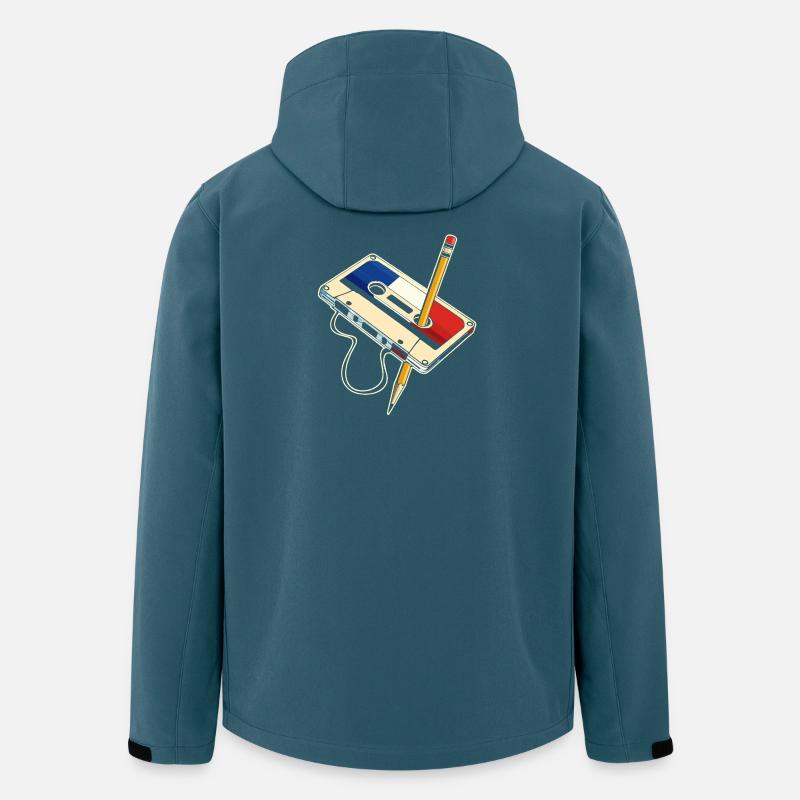 Retro Pop Bleistiftkassette - Recycelte Männer Softshell-Jacke von Stanley/Stella - Dunkles Petrol