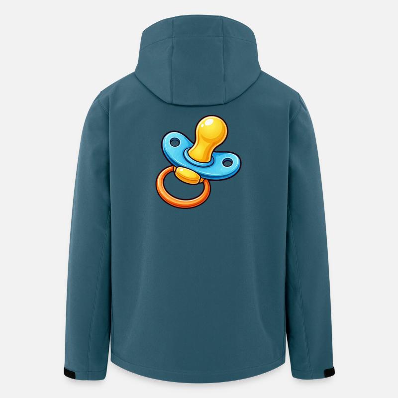 Schnuller Cartoon Baby - Recycelte Männer Softshell-Jacke von Stanley/Stella - Dunkles Petrol
