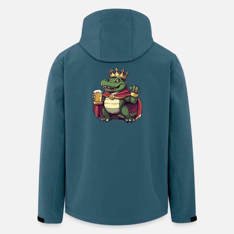Alligator Bier König - Recycelte Männer Softshell-Jacke von Stanley/Stella - Dunkles Petrol