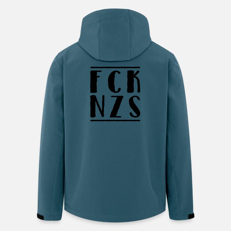 Fck Nzs - Recycelte Männer Softshell-Jacke von Stanley/Stella - Dunkles Petrol