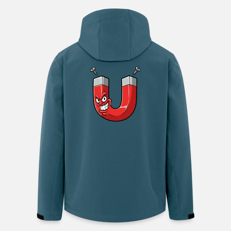 Wütender Magnet Cartoon mit Schrauben - Recycelte Männer Softshell-Jacke von Stanley/Stella - Dunkles Petrol