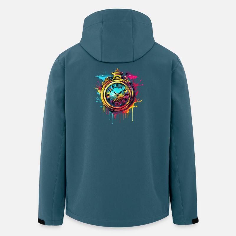 Uhr - Zeit - Zeitlos - Recycelte Männer Softshell-Jacke von Stanley/Stella - Dunkles Petrol