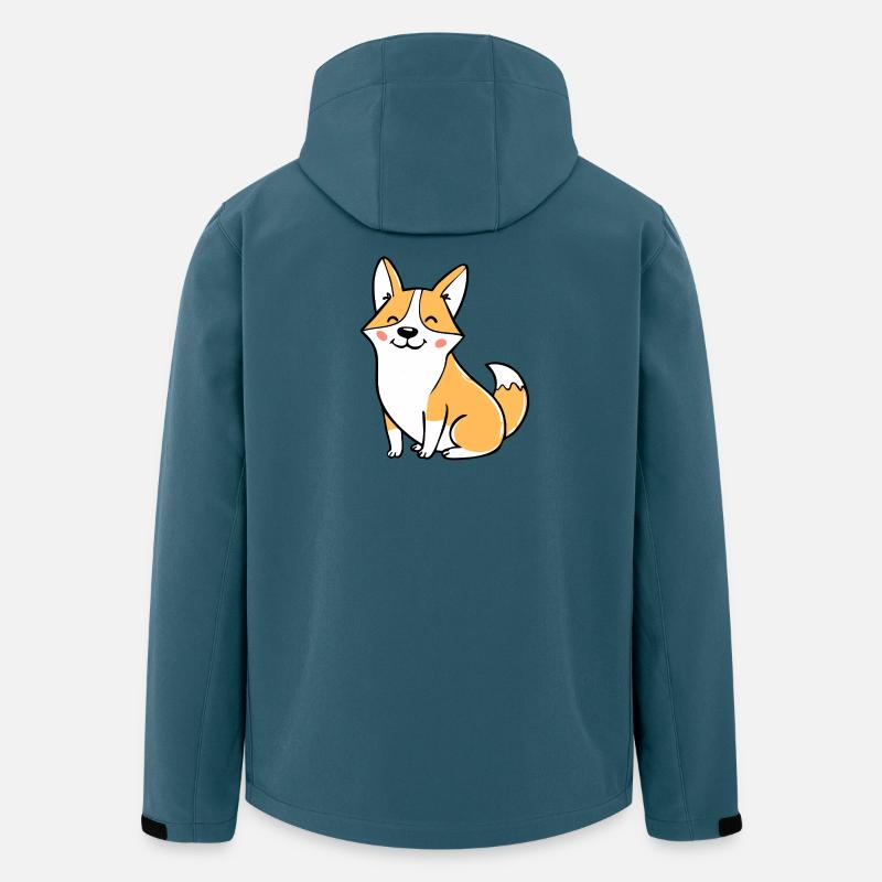 Fröhlicher Corgi (Comic) - Men’s Recycled Softshell Jacket by Stanley/Stella - stargazer