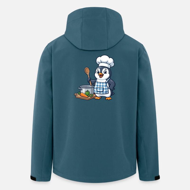Pinguin Chef Gemüsekochen - Recycelte Männer Softshell-Jacke von Stanley/Stella - Dunkles Petrol