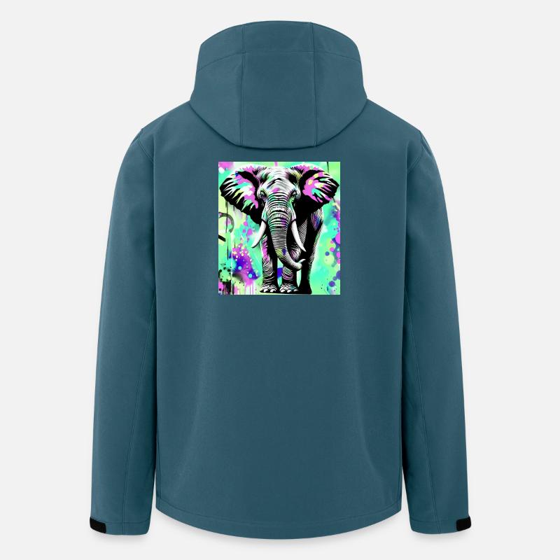éléphant - Veste softshell homme en polyester recyclé Stanley/Stella - bleu pétrole foncé
