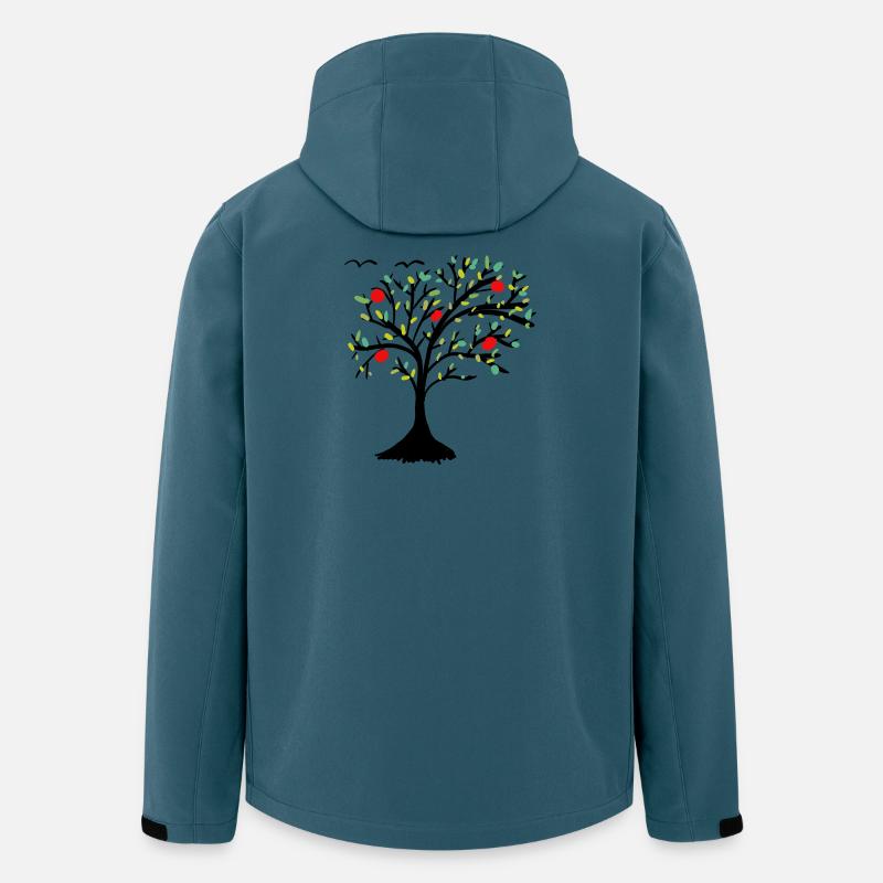 Pommier Arbre Pommier de jardin - Veste softshell homme en polyester recyclé Stanley/Stella - bleu pétrole foncé