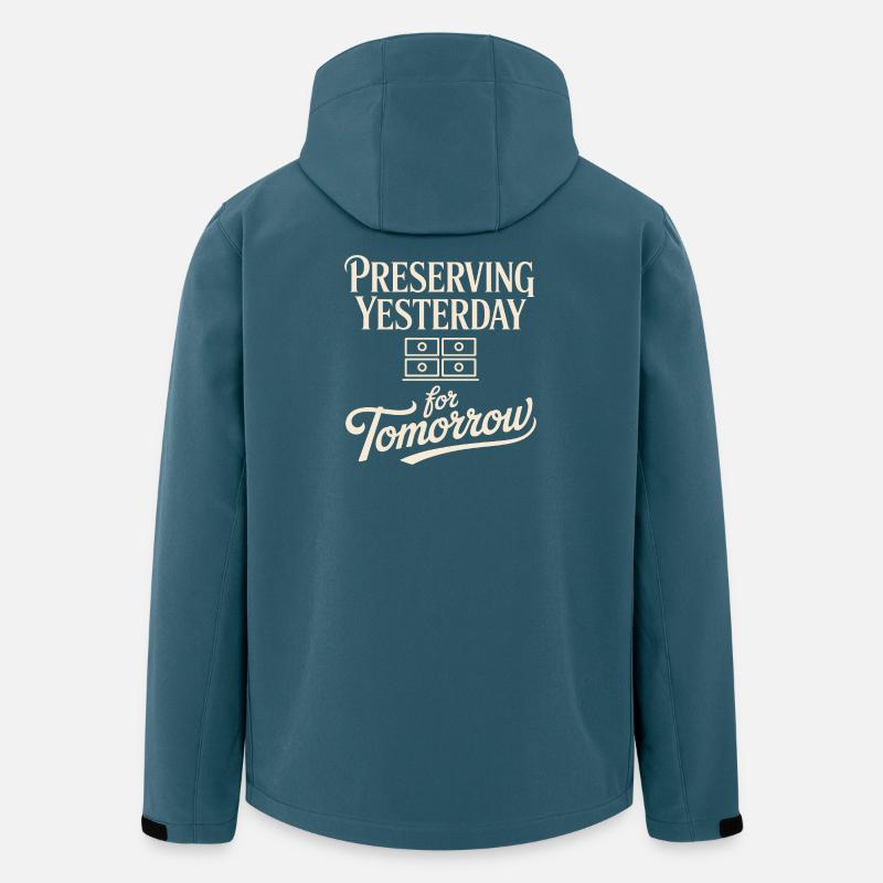 Préserver hier pour demain - Veste softshell homme en polyester recyclé Stanley/Stella - bleu pétrole foncé