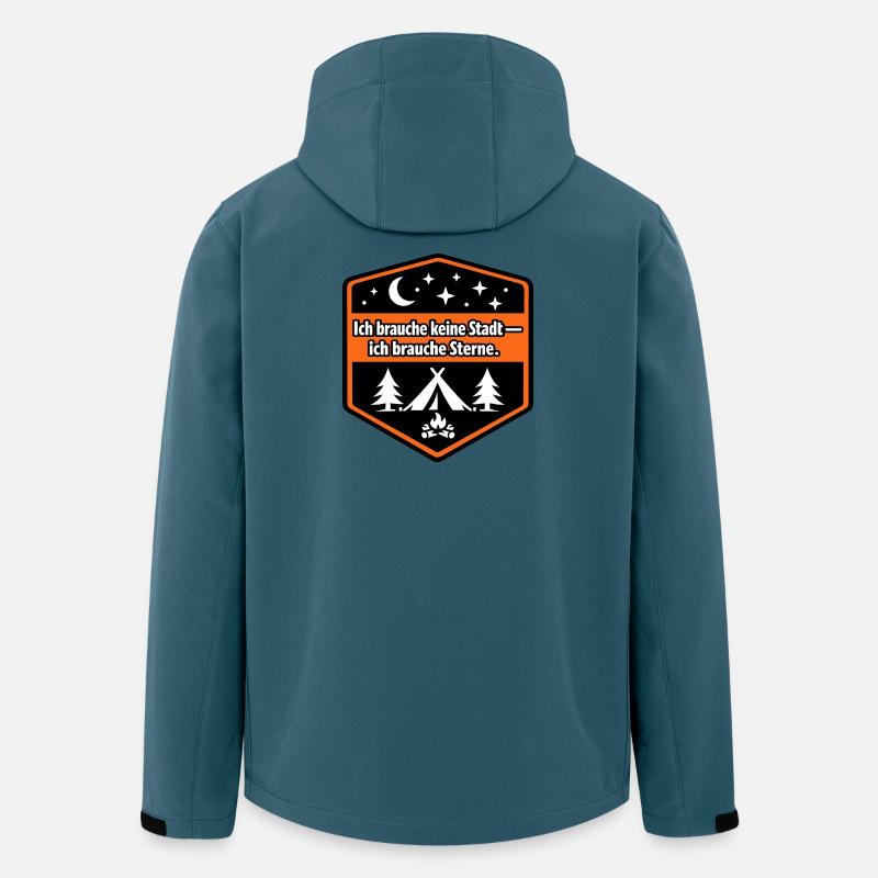 Camper Van, Kastenwagen, Wohnmobil - Recycelte Männer Softshell-Jacke von Stanley/Stella - Dunkles Petrol