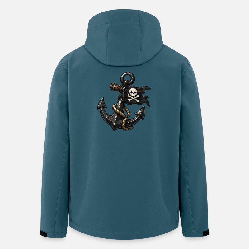 Pirate Anchor with Skull - Men’s Recycled Softshell Jacket by Stanley/Stella - stargazer