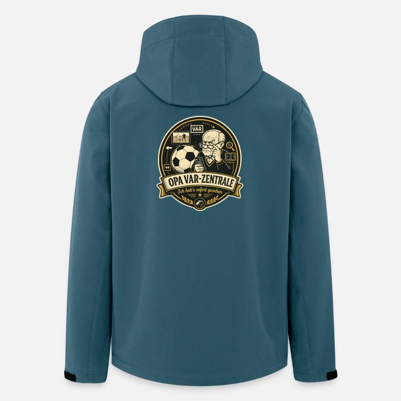 Opa VAR-Zentrale - Recycelte Männer Softshell-Jacke von Stanley/Stella - Dunkles Petrol