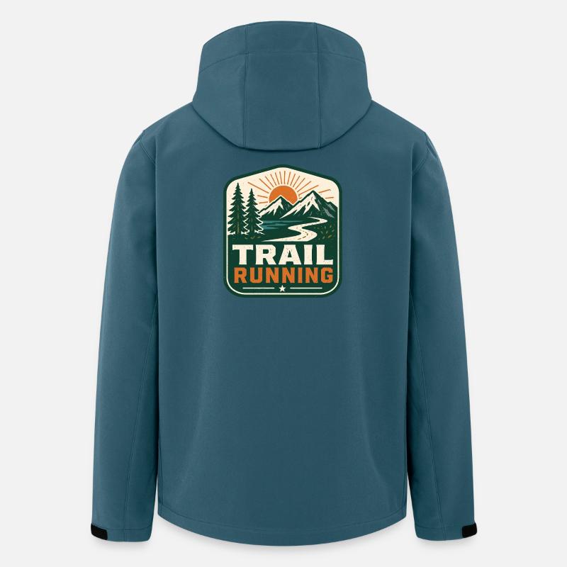 Trailrunning - Recycelte Männer Softshell-Jacke von Stanley/Stella - Dunkles Petrol