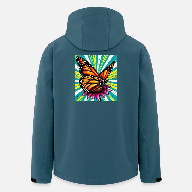 papillon - Veste softshell homme en polyester recyclé Stanley/Stella - bleu pétrole foncé