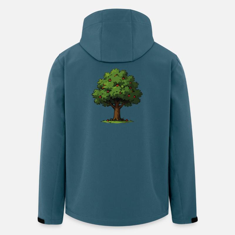 Apfelbaum im Waldstil - Recycelte Männer Softshell-Jacke von Stanley/Stella - Dunkles Petrol
