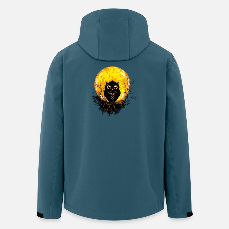 Eule bei Vollmond - Recycelte Männer Softshell-Jacke von Stanley/Stella - Dunkles Petrol