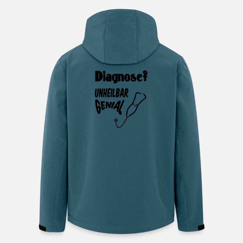 Diagnose? Unheilbar genial Geschenk Medizin - Recycelte Männer Softshell-Jacke von Stanley/Stella - Dunkles Petrol