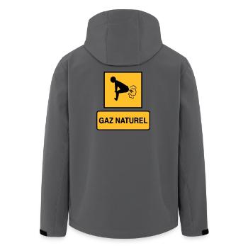 Gaz naturel - Veste softshell homme en polyester recyclé Stanley/Stella - bleu pétrole foncé - Dos - AI Model Male 185 light (185cm)