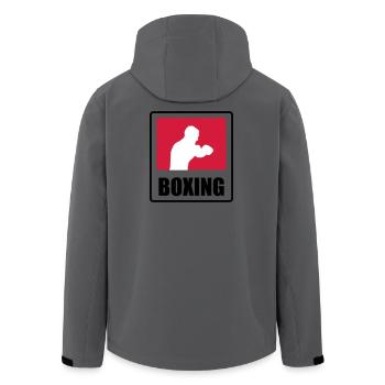 Boxer - Boxen 🥊 - Recycelte Männer Softshell-Jacke von Stanley/Stella - Dunkles Petrol - Hinten - AI Model Male 185 light (185cm)