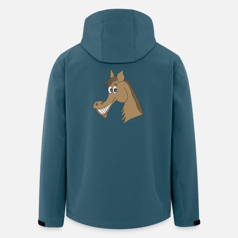 hästhuvud - Softshelljacka herr i återvunnen polyester Stanley/Stella - mörk petrol