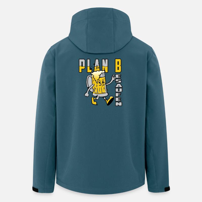 Plan B Besaufen - Recycelte Männer Softshell-Jacke von Stanley/Stella - Dunkles Petrol