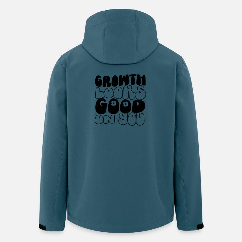 La croissance vous semble bonne - Veste softshell homme en polyester recyclé Stanley/Stella - bleu pétrole foncé