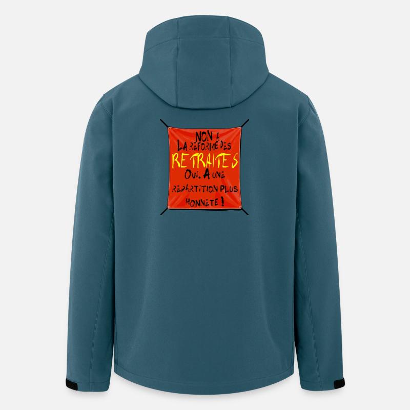La réforme des retraites - Veste softshell homme en polyester recyclé Stanley/Stella - bleu pétrole foncé