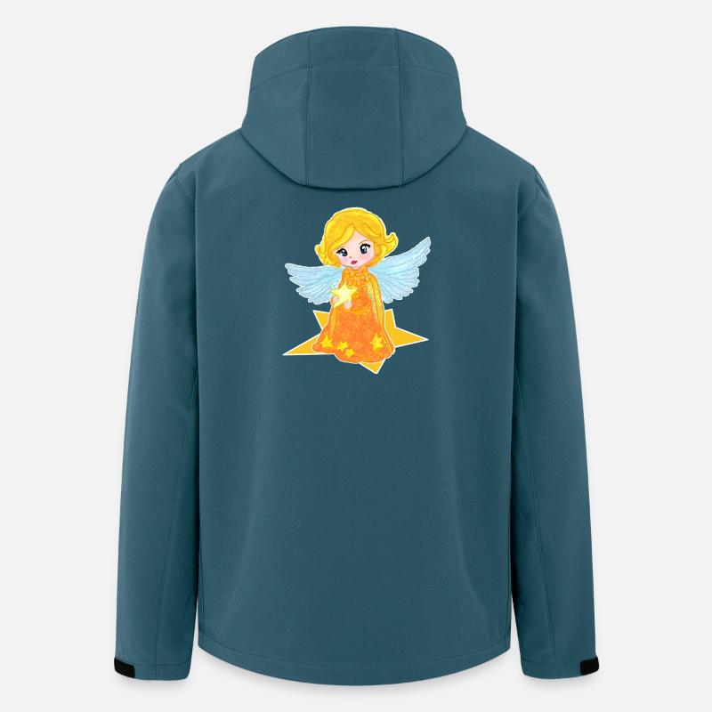 Kawaii Engelchen mit Stern - Recycelte Männer Softshell-Jacke von Stanley/Stella - Dunkles Petrol