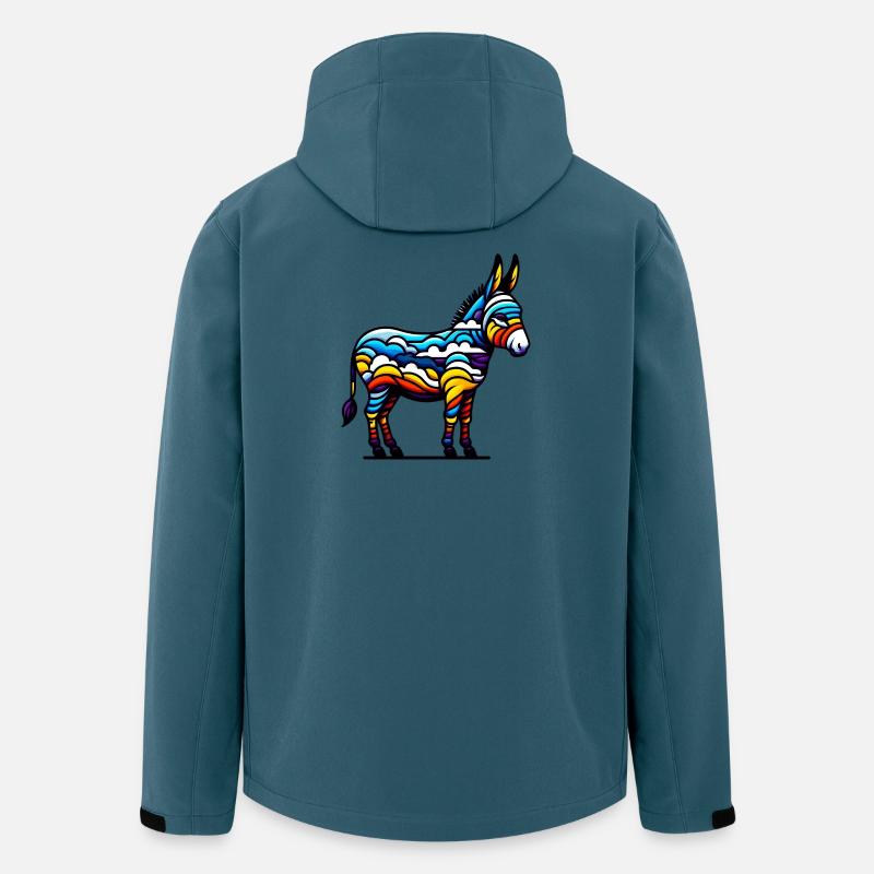 Esel, Schnuller, Maultier - Recycelte Männer Softshell-Jacke von Stanley/Stella - Dunkles Petrol
