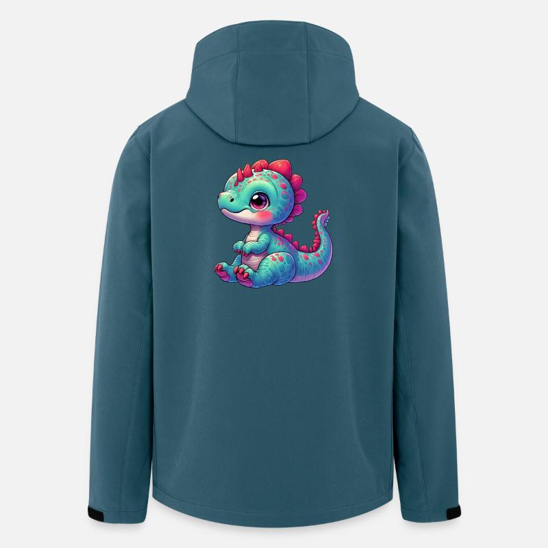 Dinosaurier - Recycelte Männer Softshell-Jacke von Stanley/Stella - Dunkles Petrol