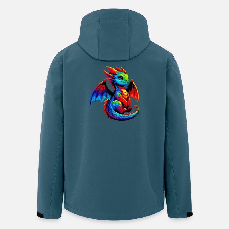 Drache - Recycelte Männer Softshell-Jacke von Stanley/Stella - Dunkles Petrol