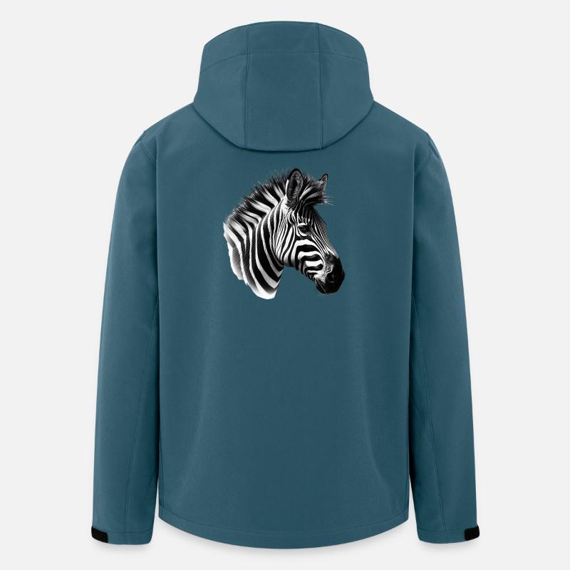Zebra - Recycelte Männer Softshell-Jacke von Stanley/Stella - Dunkles Petrol
