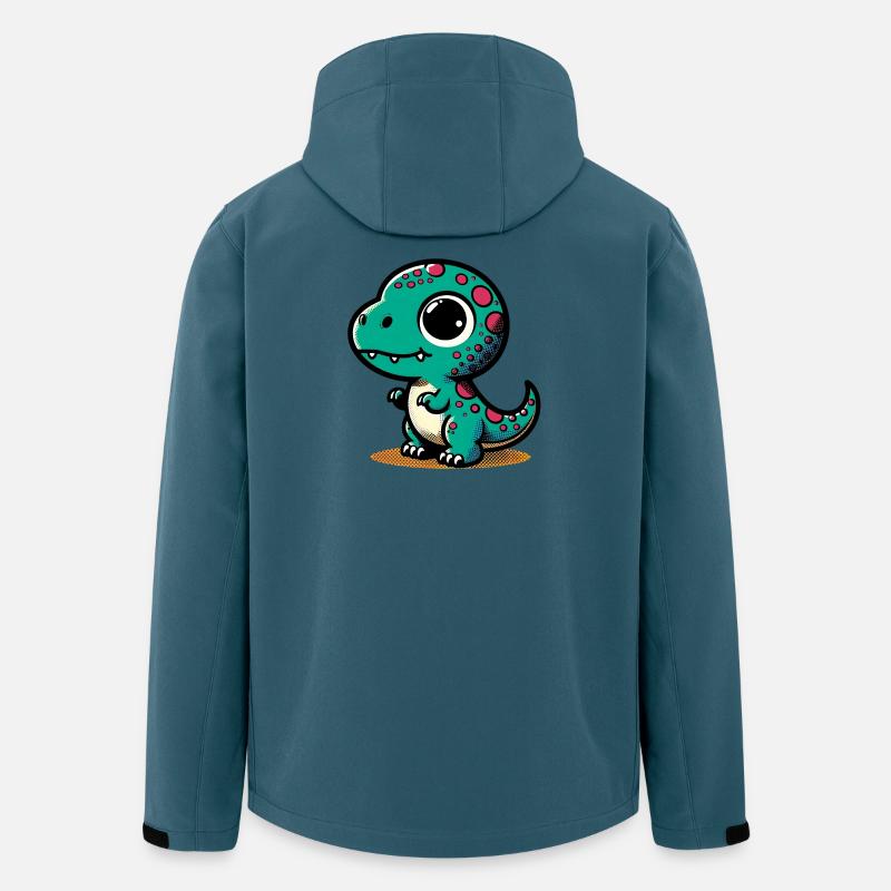 Dinosaurier - Recycelte Männer Softshell-Jacke von Stanley/Stella - Dunkles Petrol